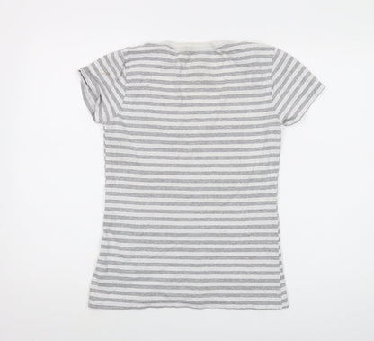 Womens UK Size S Disney Grey Basic T-Shirt