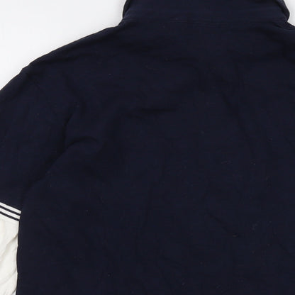 Gap Girls Blue Cotton Basic Polo Size 10-11 Years Collared Button