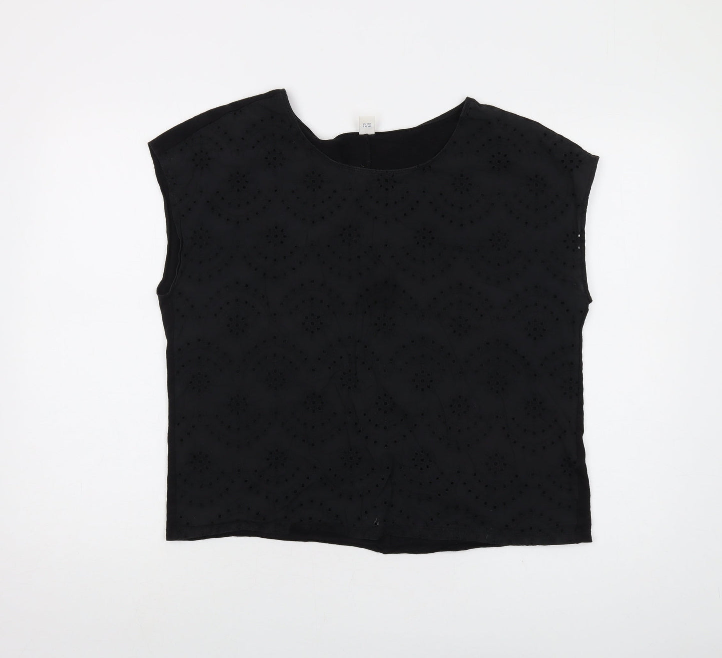Womens UK Size L Old Navy Black Basic T-Shirt