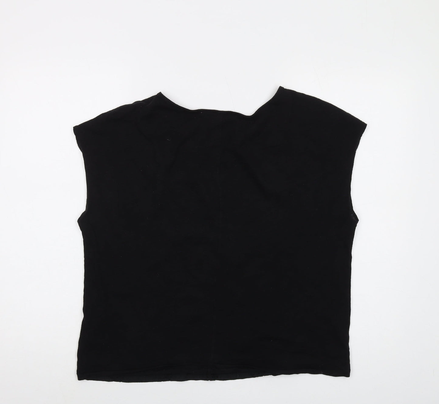 Womens UK Size L Old Navy Black Basic T-Shirt
