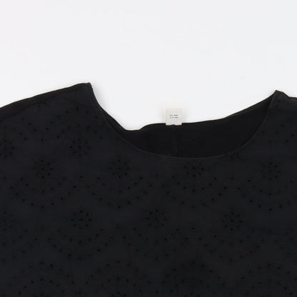Womens UK Size L Old Navy Black Basic T-Shirt