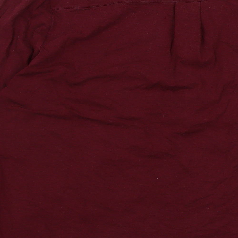 Lands' End Mens Purple Polyester T-Shirt Size L V-Neck