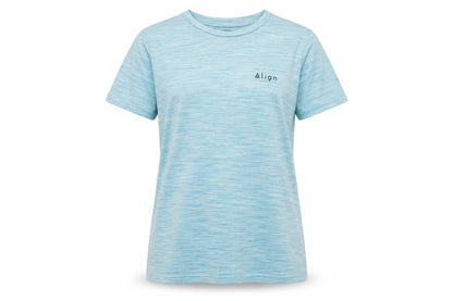 Align Womens Blue Polyester Basic T-Shirt Size 14 Crew Neck Pullover
