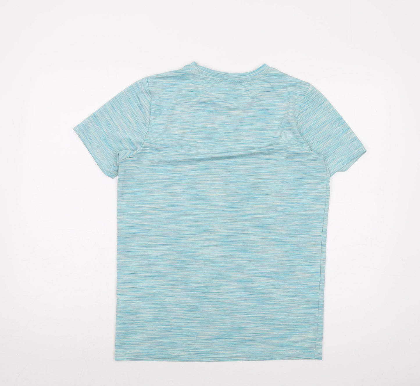 Align Womens Blue Polyester Basic T-Shirt Size 14 Crew Neck Pullover