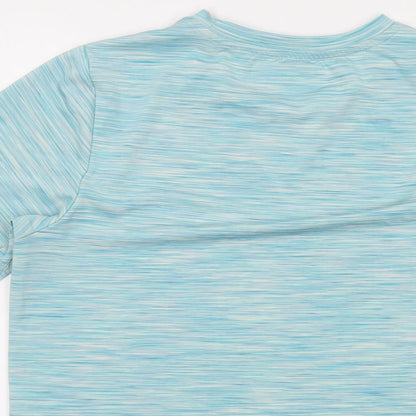 Align Womens Blue Polyester Basic T-Shirt Size 14 Crew Neck Pullover