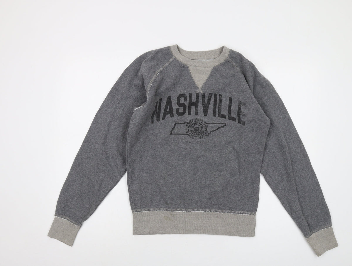 Comp David Womens Grey Cotton Pullover Sweatshirt Size S Pullover