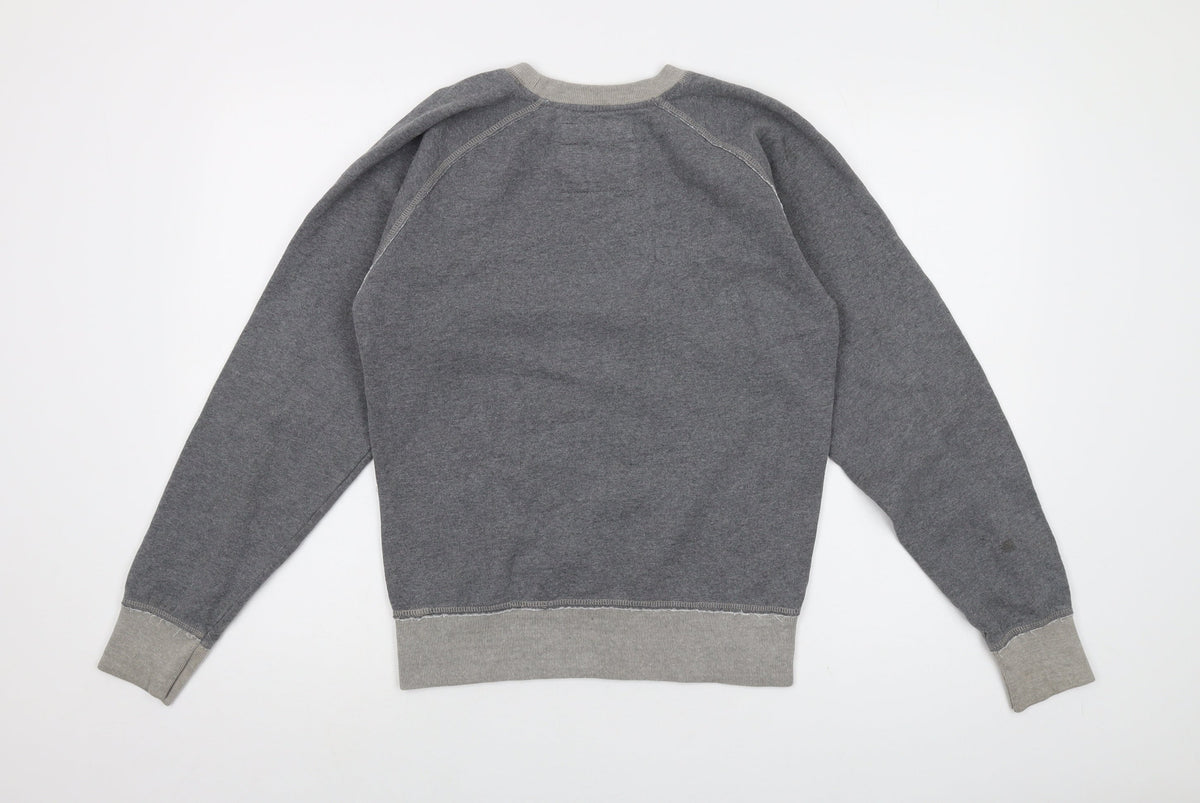 Comp David Womens Grey Cotton Pullover Sweatshirt Size S Pullover