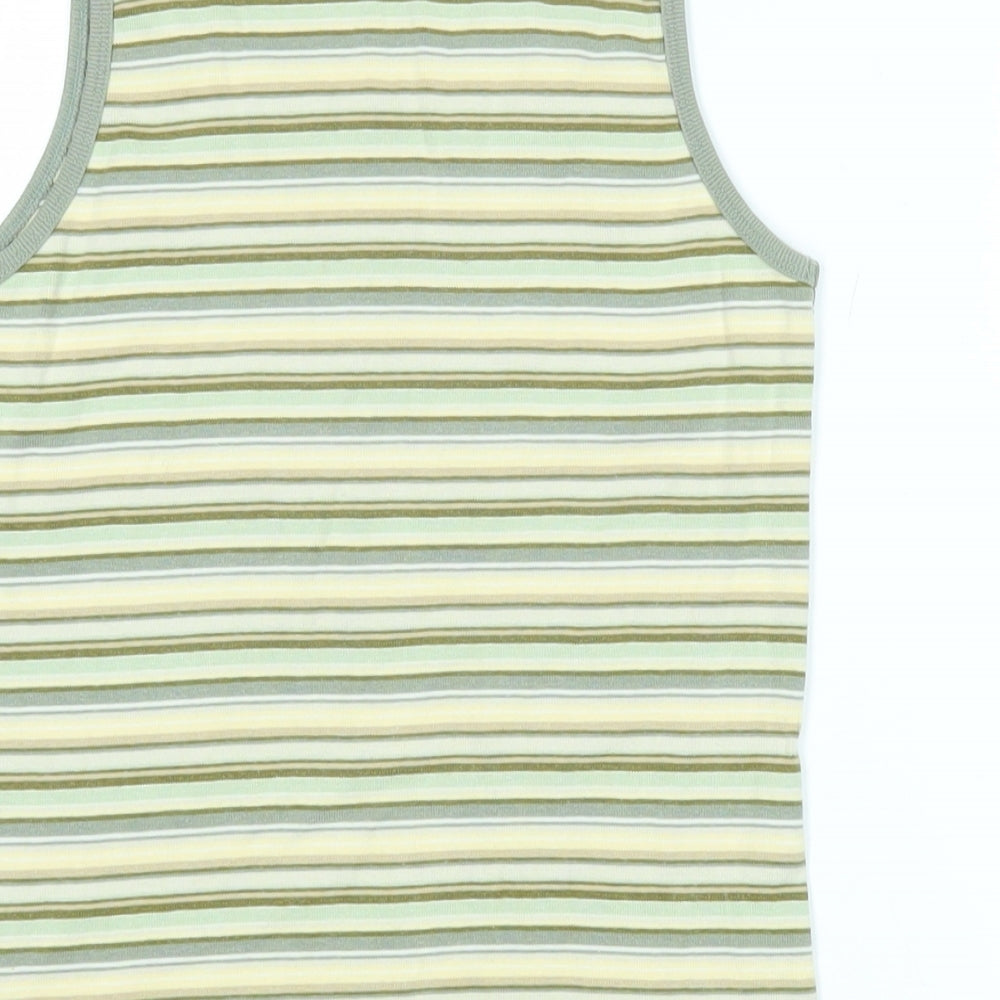 Womens UK Size S Jackpot Green Basic T-Shirt