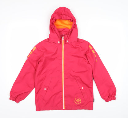 Colour Kids Girls Pink Ikat Jacket Coat Size 8 Years Tie