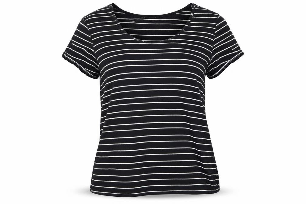 Womens UK Size L Kenar Black Basic T-Shirt
