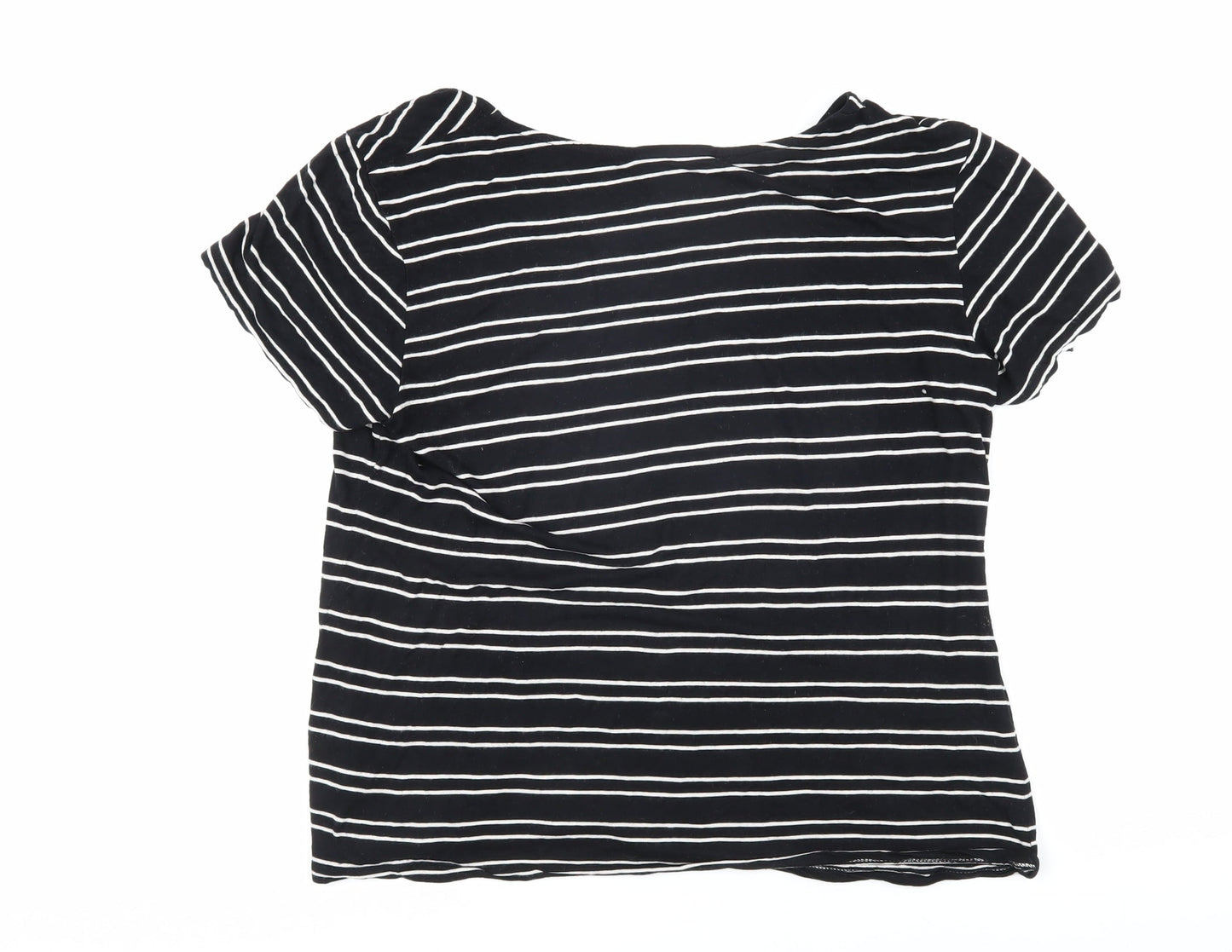 Womens UK Size L Kenar Black Basic T-Shirt