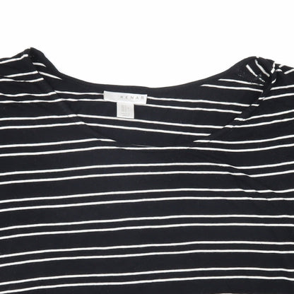 Womens UK Size L Kenar Black Basic T-Shirt