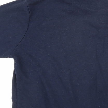 Donnay Mens Blue Cotton Polo Size M Collared Button