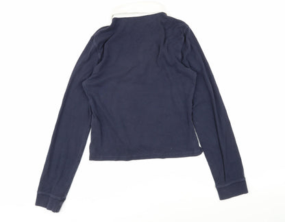 Polo Jeans Company Womens Blue 100% Cotton Basic Polo Size XL Collared
