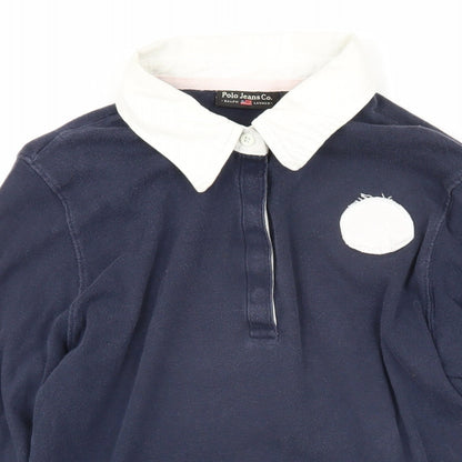Polo Jeans Company Womens Blue 100% Cotton Basic Polo Size XL Collared