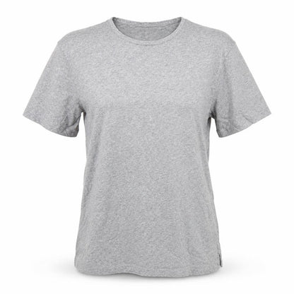 l'strange Womens Grey Cotton Basic T-Shirt Size L Round Neck