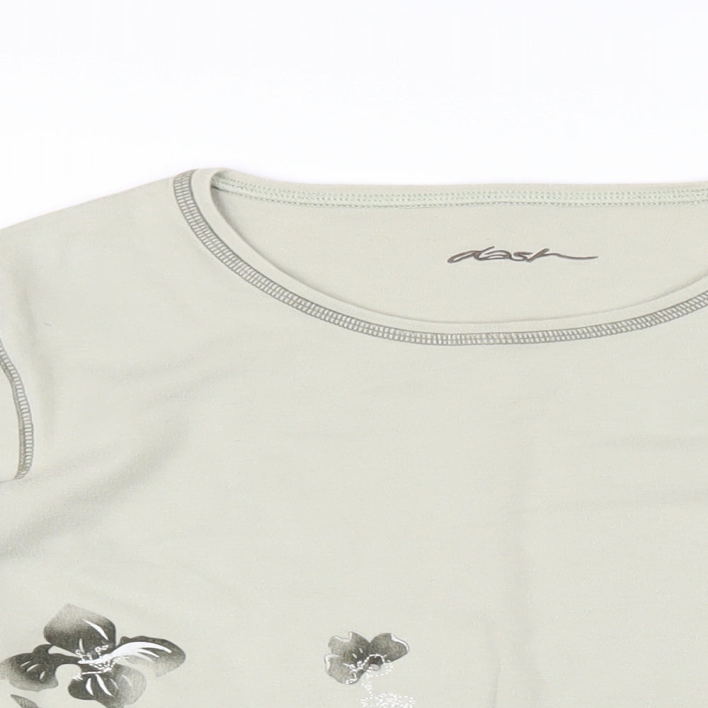Womens UK Size 16 DASH Green Basic T-Shirt