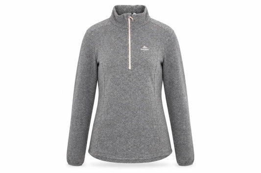 Decathlon Womens Grey 100% Polyester Pullover Sweatshirt Size 12 Zip