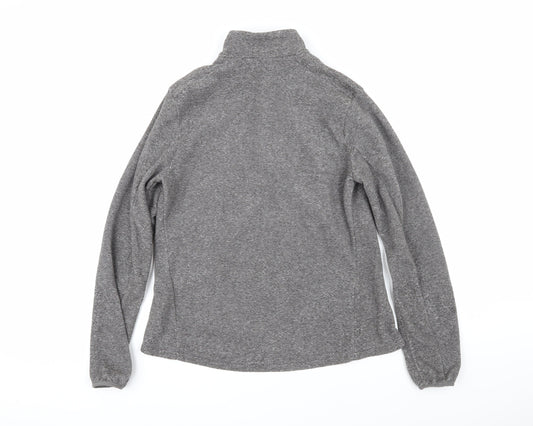 DECATHLON Womens Grey 100% Polyester Pullover Sweatshirt Size 12 Zip