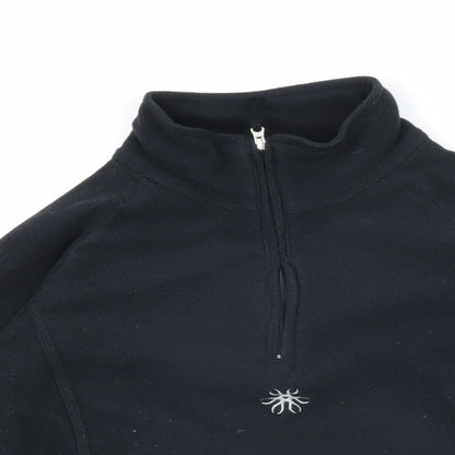 Crane Womens Black 100% Polyester Pullover Sweatshirt Size S Zip