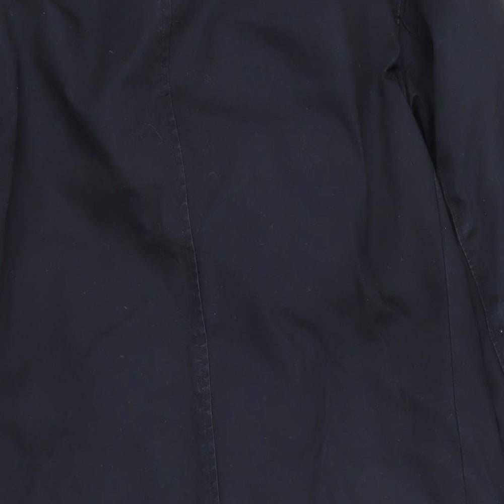 Gap Womens Black Trench Coat Coat Size S Button