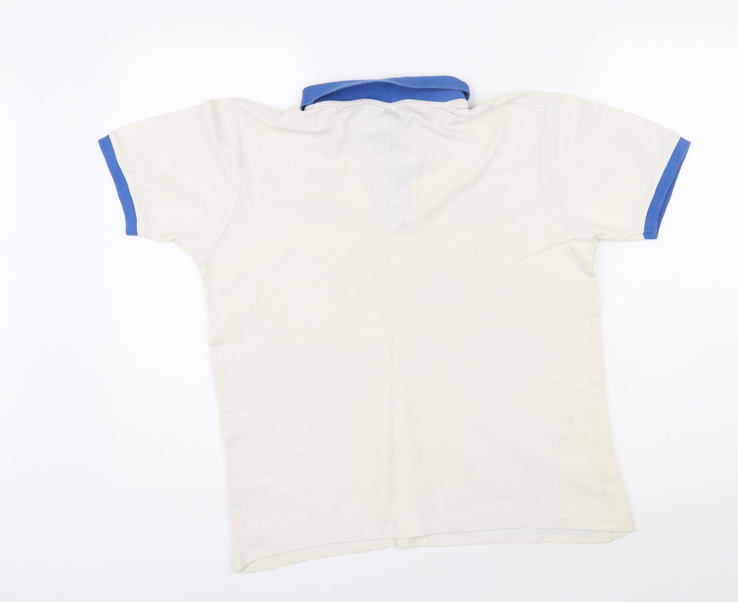 Euro 2016 Mens Ivory Cotton Polo Size S Collared Button - Euro France 2016