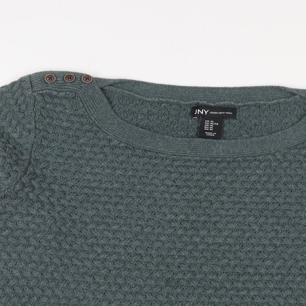 Womens UK Size XL Jones New York Blue Pullover Jumper