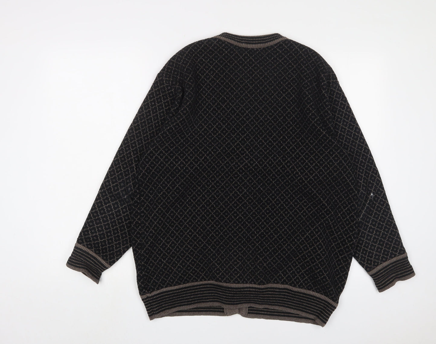 Womens UK Size L Reflect Black Cardigan Jumper