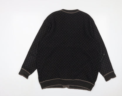 Womens UK Size L Reflect Black Cardigan Jumper