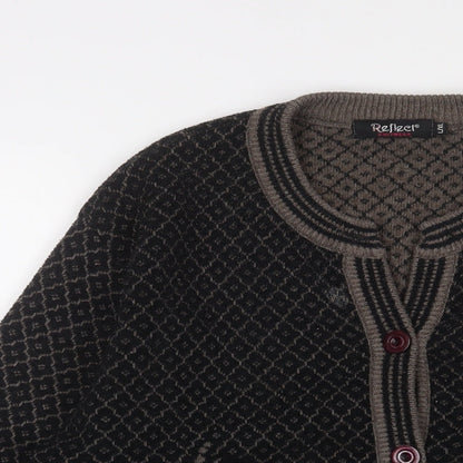 Womens UK Size L Reflect Black Cardigan Jumper