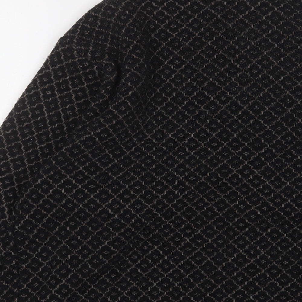 Womens UK Size L Reflect Black Cardigan Jumper
