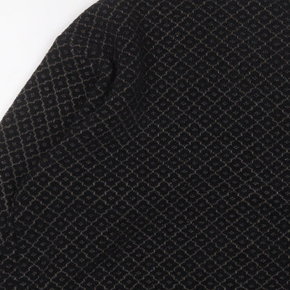 Womens UK Size L Reflect Black Cardigan Jumper