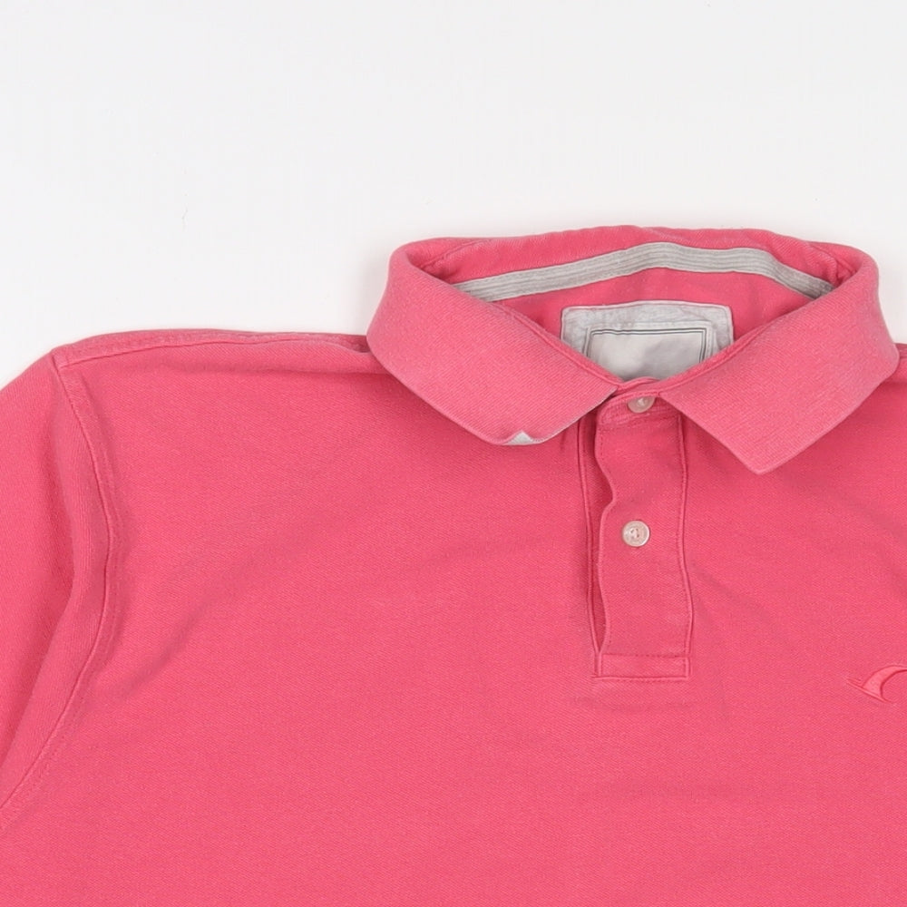 Howick Tailored Mens Pink Cotton Polo Size XL Collared Button - Logo, Embroidered