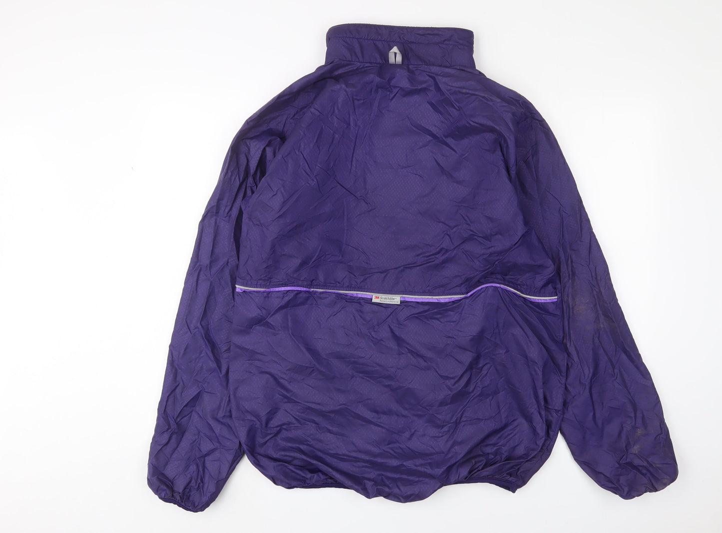 Polaris Womens Purple Windbreaker Jacket Size L Snap - Logo, Embroidered