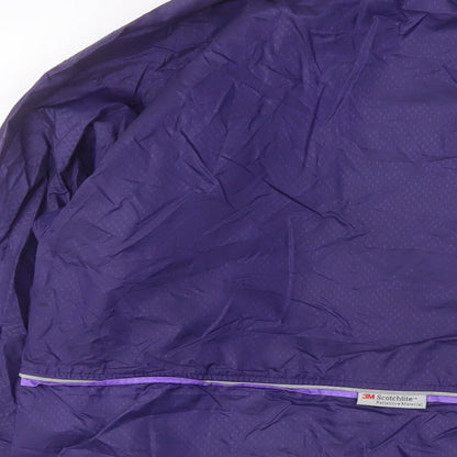 Polaris Womens Purple Windbreaker Jacket Size L Snap - Logo, Embroidered