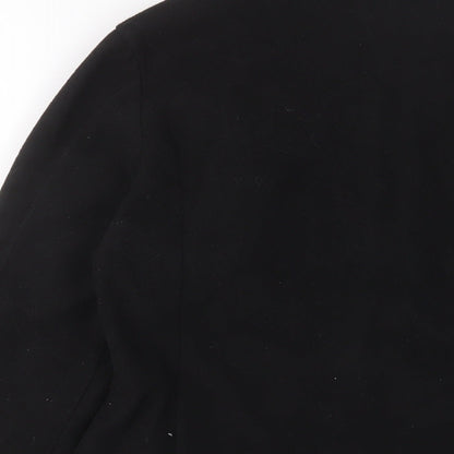 DECATHLON Womens Black Jacket Size S Zip - Logo, Embroidered