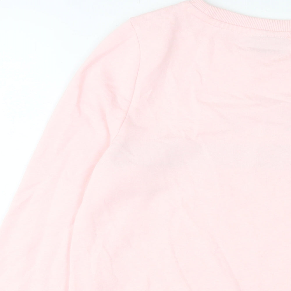 Brand and care label for Only women’s pink cotton pullover sweatshirt, size S, pullover - belle fleur