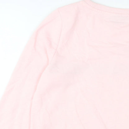 Brand and care label for Only women’s pink cotton pullover sweatshirt, size S, pullover - belle fleur