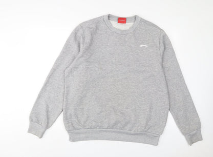 Mens UK Size L Slazenger Grey Pullover Sweatshirt
