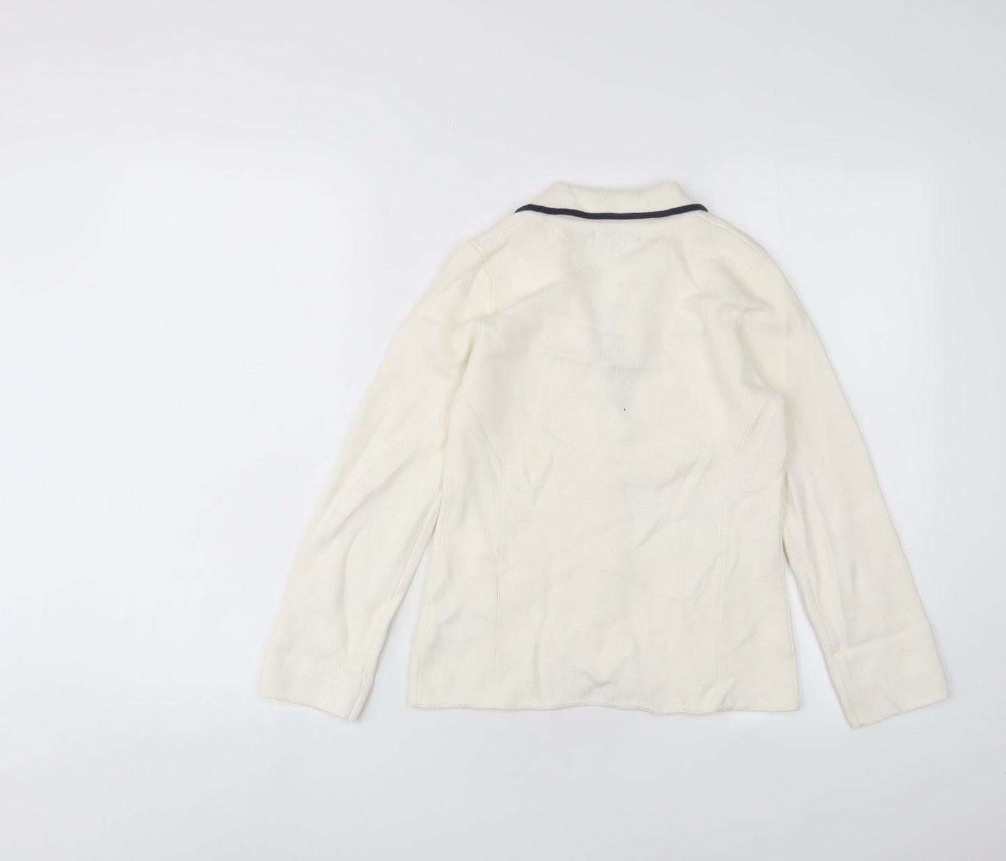 Autograph Girls Beige V-Neck Cotton Cardigan Jumper Size 9-10 Years Button