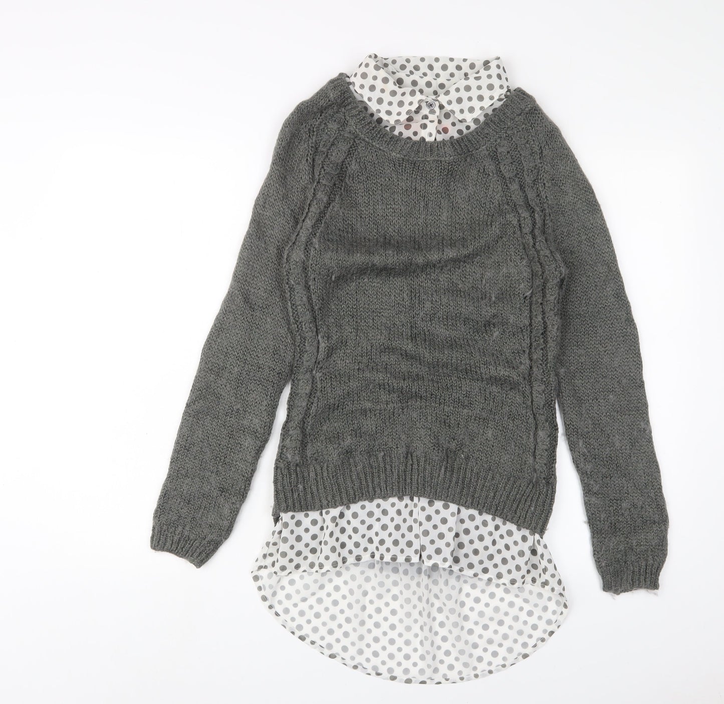 Womens UK Size 10 NEXT Grey Pullover Jumper