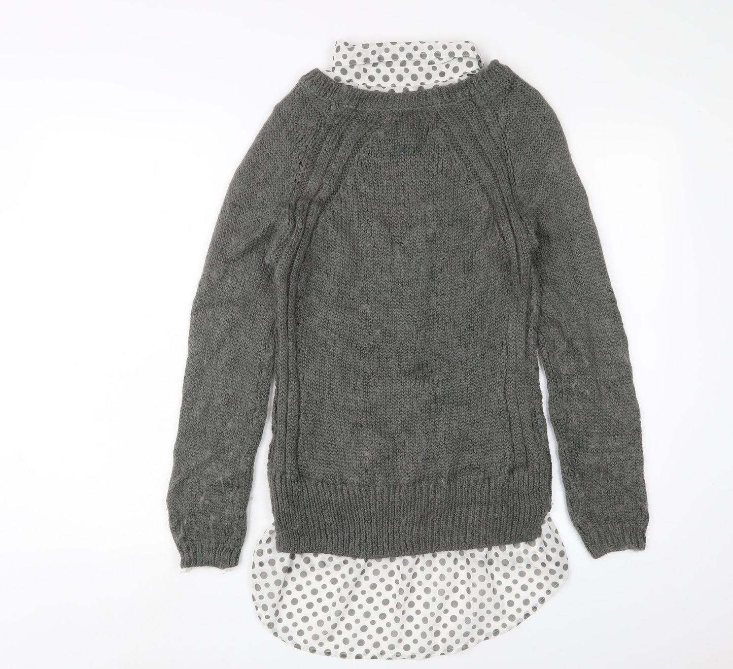 Womens UK Size 10 NEXT Grey Pullover Jumper