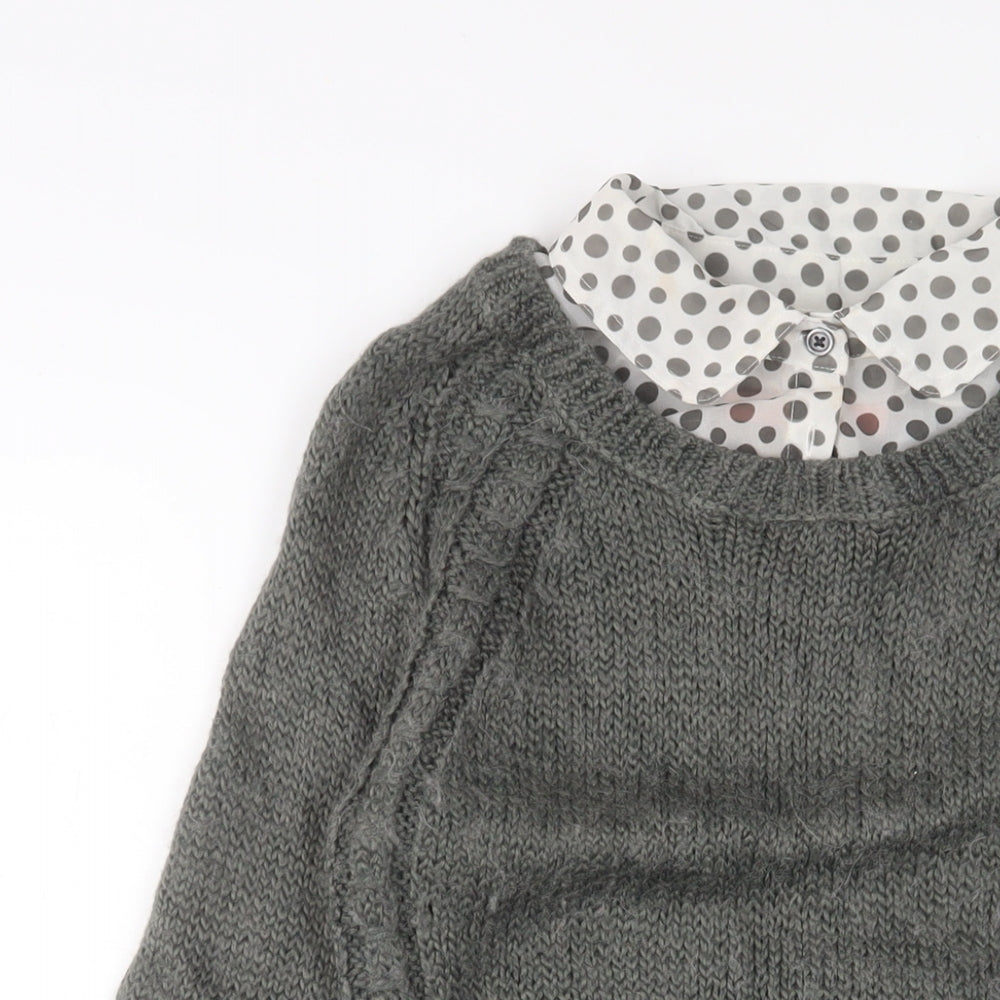 Womens UK Size 10 NEXT Grey Pullover Jumper