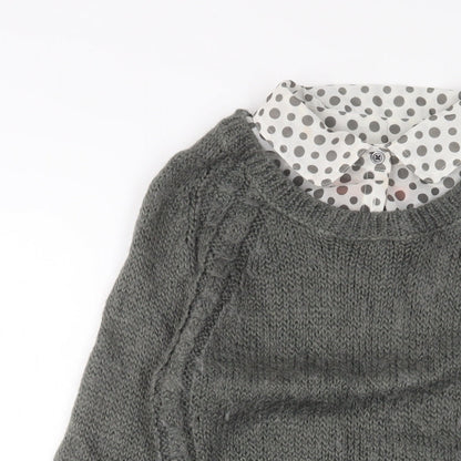Womens UK Size 10 NEXT Grey Pullover Jumper