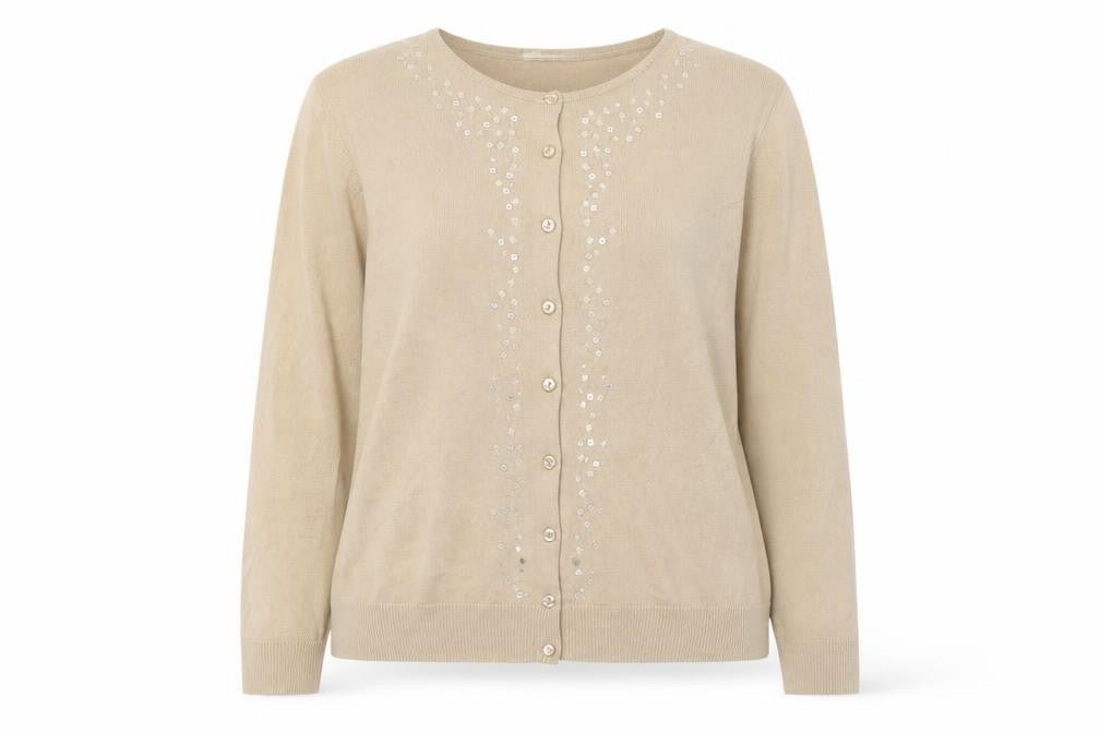 Womens UK Size 18 Marks and Spencer Beige Cardigan Jumper