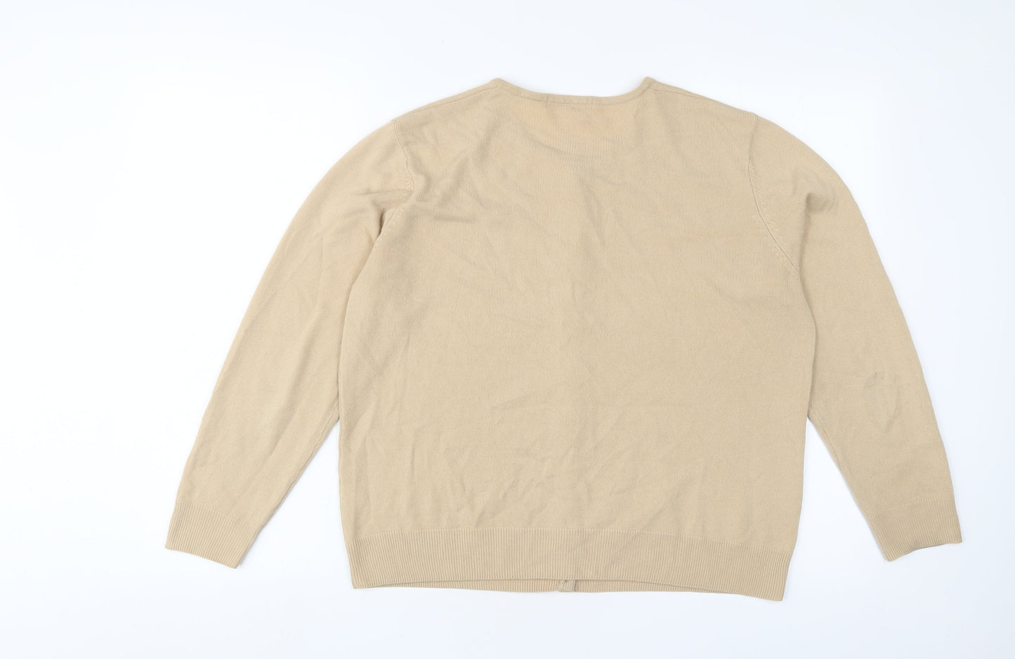 Womens UK Size 18 Marks and Spencer Beige Cardigan Jumper