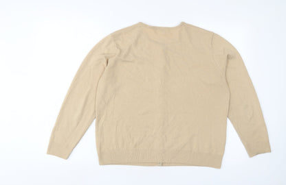 Womens UK Size 18 Marks and Spencer Beige Cardigan Jumper