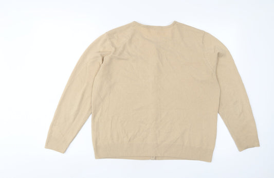 Womens UK Size 18 Marks and Spencer Beige Cardigan Jumper