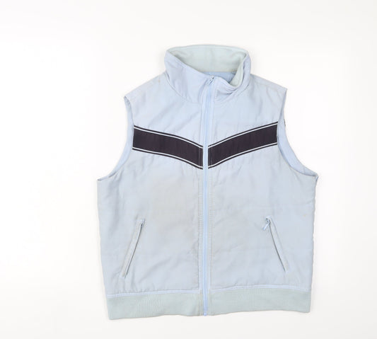 Maine Womens Blue Gilet Jacket Size 12 Zip - Zip Pockets