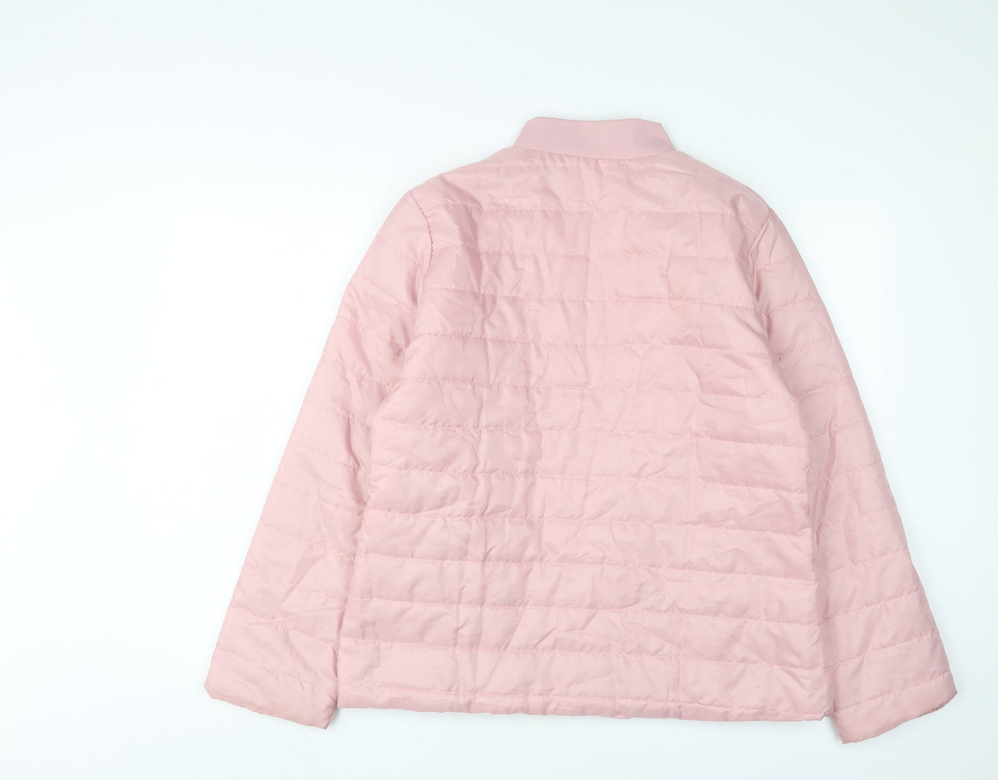 Laura De Seine Womens Pink Quilted Jacket Size 14 Zip